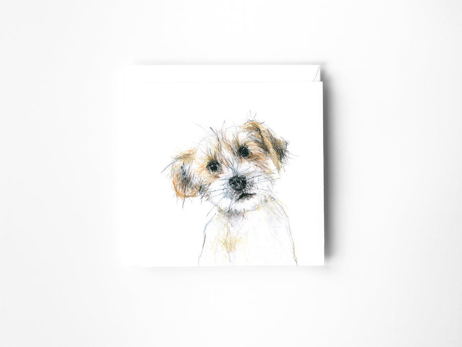 Terrier dog greeting card