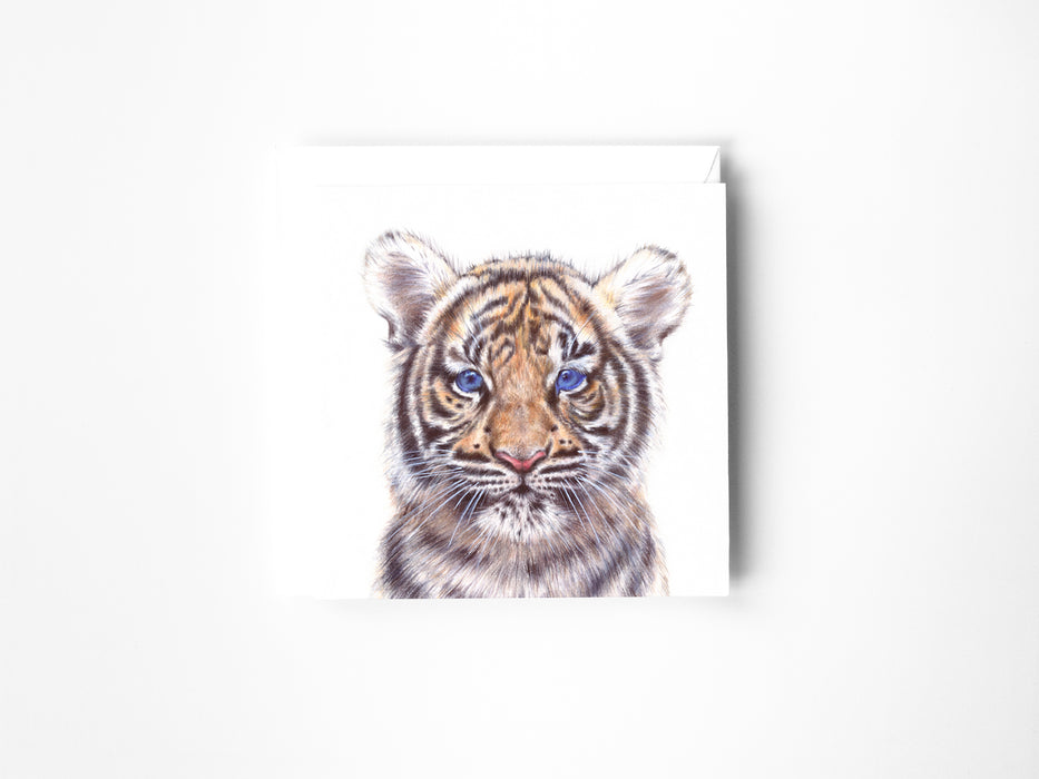 Tiger blank greeting card
