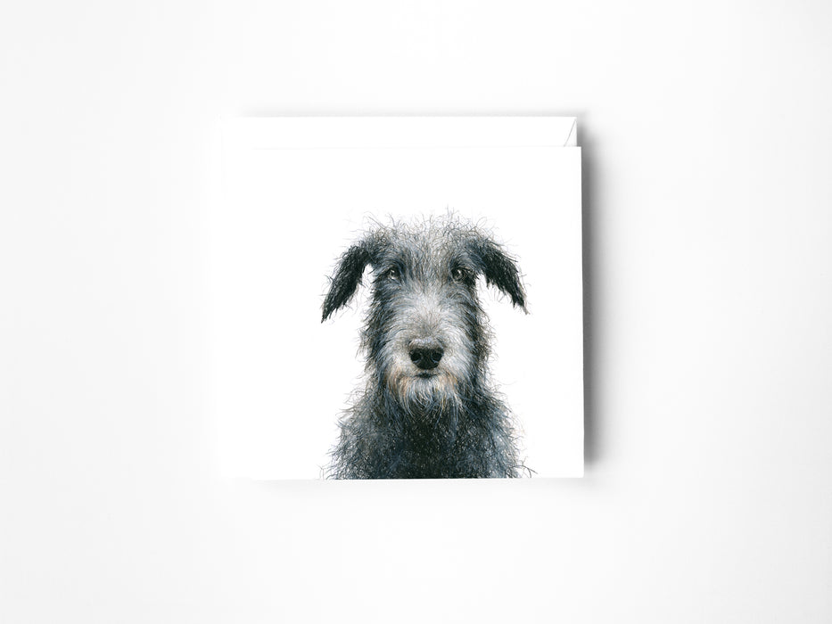 Wolfhound blank greeting card
