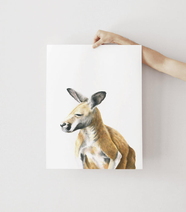 Kangaroo Art Print - the wild woods