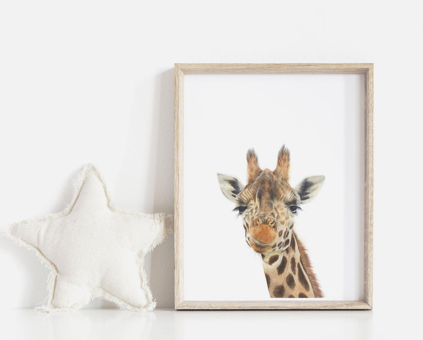 Giraffe Art Print - the wild woods