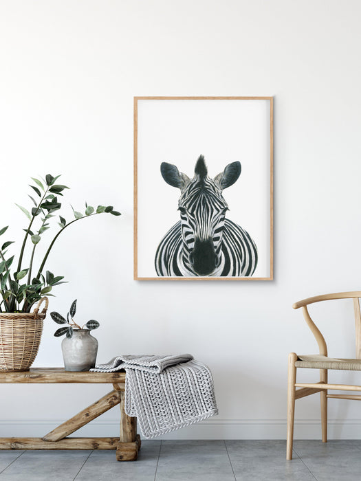 Zebra Art Print - the wild woods
