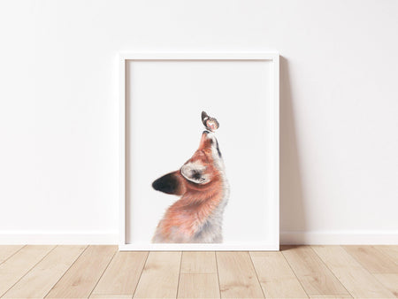 Fox art Print - the wild woods