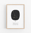 Children's star sign Art Print in a timber frame - the wild woods