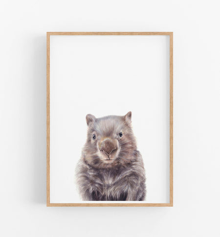 Wombat Art Print - the wild woods