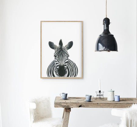 Zebra Art Print - the wild woods